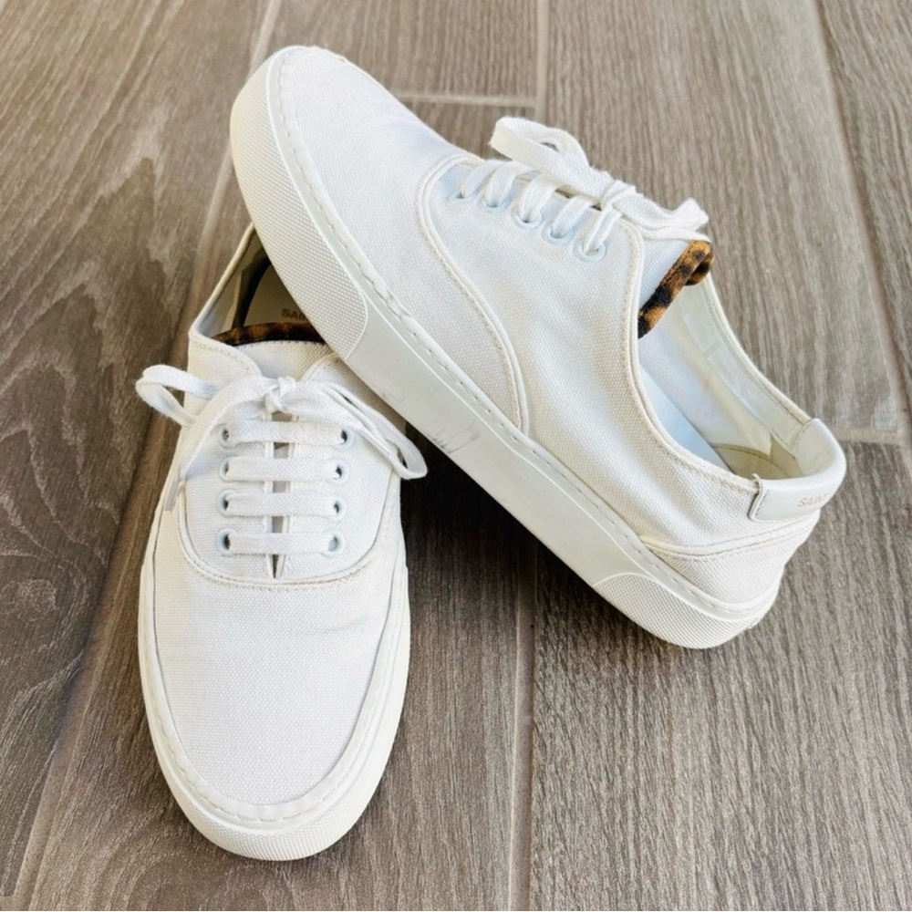 Saint Laurent white Canvas Women's Sneakers